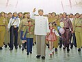 平壤祖国解放战争胜利纪念馆里的金日成画像