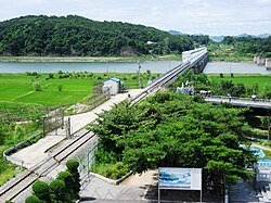 橫越臨津江的鐵路