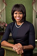 米歇尔·歐巴馬 2009年─2017年在任 1964年生（62歲） 總統為贝拉克·奥巴马