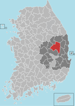 安東市在韓國及慶尚北道的位置