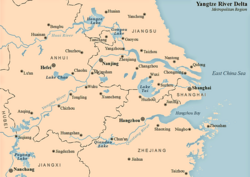 长江三角洲城市群示意图