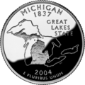密歇根州 quarter dollar coin