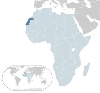 Map of Western Sahara.