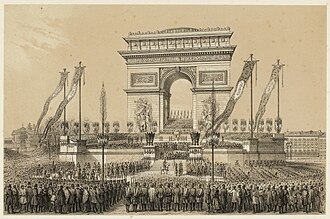 1848年4月20日兄弟節上交還軍旗的儀式。
