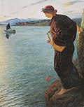 萨福于传闻自杀不久前，出自Johann Melchior Ernst Stickelberger的画作