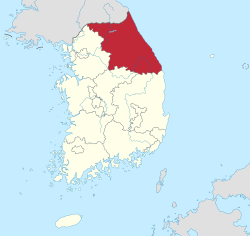 江原特别自治道位置圖