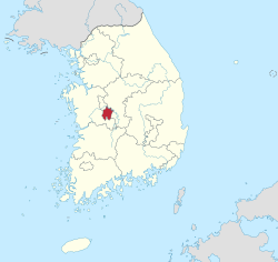 大田廣域市位置圖