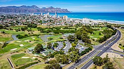 Aerial view of the Strand golf club.
