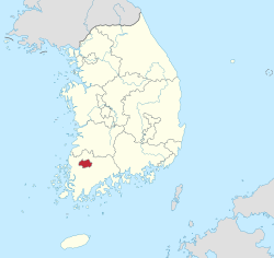 光州廣域市位置圖