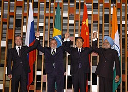 2010年4月15日，金砖国家领导人在巴西利亚举行会晤